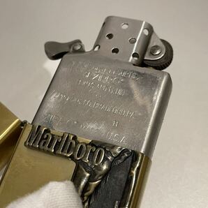 1円 ZIPPO ライター マルボロ Marlboroジッポ Zippoオイルライター真鍮製 中古品 喫煙グッズ ジッポー 火花確認済R67583の画像9