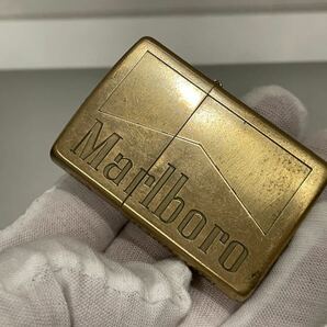 1円 ZIPPO ライター マルボロ Marlboroジッポ Zippoオイルライター真鍮製 中古品 喫煙グッズ ジッポー 火花確認済R67582の画像1