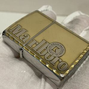 1円 未使用 ZIPPO ライター マルボロ Marlboroジッポ Zippoオイルライター真鍮製 中古品 喫煙グッズ ジッポー 火花確認済R67876の画像1