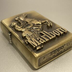 1円 ZIPPO ライター マルボロ Marlboroジッポ Zippoオイルライター真鍮製 中古品 喫煙グッズ ジッポー 火花確認済R67585の画像1