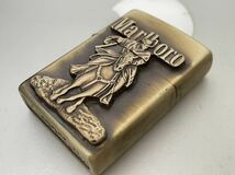 1円 ZIPPO ライター マルボロ Marlboroジッポ Zippoオイルライター真鍮製 中古品 喫煙グッズ ジッポー 火花確認済R6744_画像5