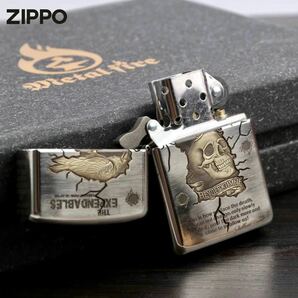 1円 新品 The Expendables ライター ZIPPO 6面加工 新品 エクスペンダブルズ ジッポー オイルライター 真鍮製 未使用 シルバーの画像5