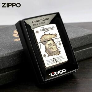 1円 新品 The Expendables ライター ZIPPO 6面加工 新品 エクスペンダブルズ ジッポー オイルライター 真鍮製 未使用 シルバーの画像8