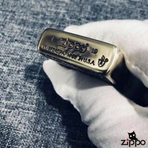 新品 Marlboro Zippoライター マールボロ ジッポー オイルライター AntiqueBrass 真鍮 ゴールド 未使用 喫煙グッズの画像7