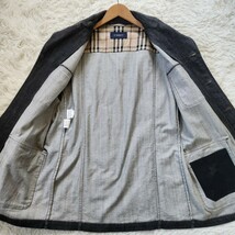 美品 バーバリー ロンドン【ノバチェック ストレッチ デニムジャケット 超希少 XL】BURBERRY LONDON テーラードジャケット カバーオール_画像7