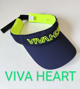 VIVA HEART ビバハート ゴルフ サンバイザー レディース40サイズ 正規品 23SS ネイビー/ネオングリーン