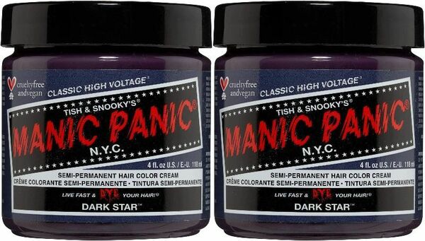 新品 送料無料 2個 マニックパニック カラークリーム コットン MPカラー ダークスター 11062 アッシュ シルバー Manic panic ヘアカラー