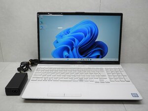 *1 иен * no. 8 поколение * Fujitsu *LIFEBOOK AH55/D3* высота разрешение *Core i7 1.80Hz/8GB/SSD1TB NVMe/BD/ беспроводной /Bluetooth/ камера /Office/Win11*