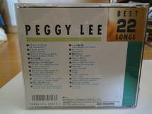 ペギー・リー　ベスト22ソングス　PEGGY LEE　旧規格_画像2