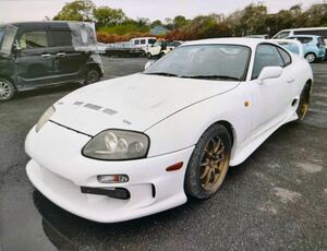  Heisei era 6 year Toyota JZA80 Supra 6 speed 2JZ-GTE non-genuin aero wheel custom document attaching .TRD 320. speed meter 