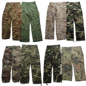 古着卸 まとめ売り フィールドパンツ カモ柄MIX ユーロミリタリー 8枚セット (メンズ ) ドイツ軍 スペイン軍 MS1632 1円スタート