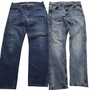 古着卸 まとめ売り Wrangler ラングラー パンツ 8枚セット (メンズ W36 /W35 /W34 ) ブルーデニム MR9385 1円スタートの画像2