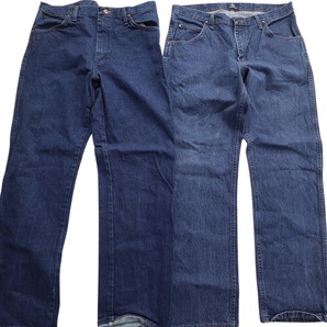 古着卸 まとめ売り Wrangler ラングラー パンツ 8枚セット (メンズ W36 /W35 /W34 ) ブルーデニム MR9385 1円スタートの画像3