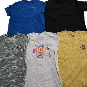 古着卸 まとめ売り カラーmix プリント 半袖Tシャツ 20枚セット (メンズ L /XL ) 迷彩 ボーダー プロチーム MS2825の画像5