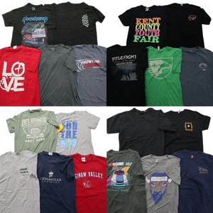 古着卸 まとめ売り カラーmix プリント 半袖Tシャツ 20枚セット (メンズ 2XL /3XL /4XL ) ICE CUBE ヒロアカ 英文字 MS2841 1円スタート