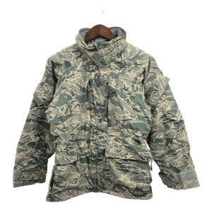 米軍実物 U.S.ARMY APECS GORE-TEX パーカー ジャケット 防水 ミリタリー ABUカモ グリーン (メンズ SMALL X-SHORT) 中古 古着 Q3187