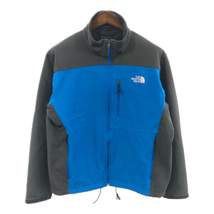 THE NORTH FACE ノースフェイス ソフトシェルジャケット アウトドア ブルー (メンズ L) 中古 古着 Q3279