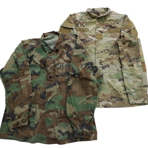 古着卸 まとめ売り フィールドジャケットMIX 米軍民間 ミリタリー 8枚セット (メンズ L /XL ) カーキ 迷彩 ワッペン MS1473 1円スタートの画像3