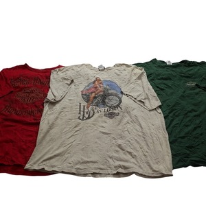 [ with translation ] old clothes . summarize Harley Davidson short sleeves T-shirt 50 sheets ( men's ) brand Logo color illustration print design W5892