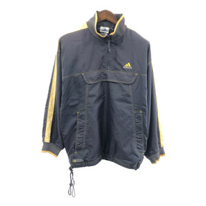 90年代 adidas アディダス プルオーバージャケット スポーツ グレー (メンズ L) 中古 古着 Q3274