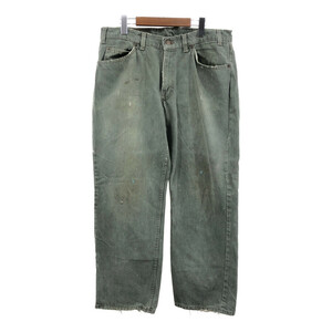 90年代 USA製 Levi's リーバイス 562 ルーズフィット デニムパンツ アメカジ オレンジタブ グリーン (メンズ W36 L29) 中古 古着 Q3661