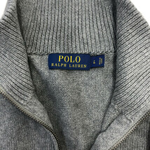 Polo by Ralph Lauren ポロ ラルフローレン ハーフジップセーター アメカジ ライトグレー (メンズ L) 中古 古着 Q3745_画像6