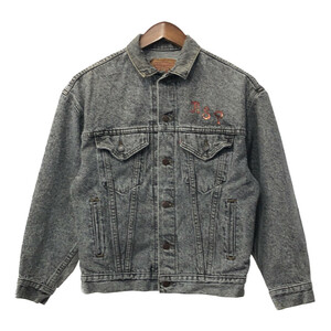 USA製 Levi's リーバイス ペイントリメイクデニムジャケット アメカジ グレー (メンズ L) 中古 古着 Q3840