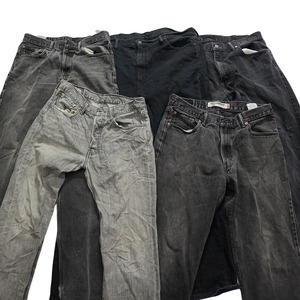 【訳あり】 古着卸 まとめ売り リーバイス 品番MIX ブラック デニム パンツ 9枚セット (メンズ ) フェード ブランドタグ W6246