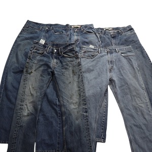 [ with translation ] old clothes . set sale Levi's 505 Denim pants 15 pieces set ( men's ) indigo blue Denim W6237