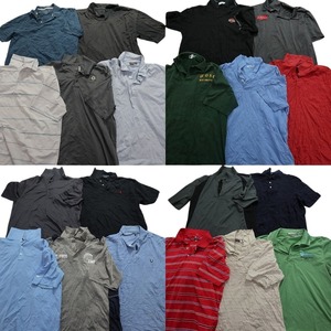  old clothes . set sale polo-shirt 20 pieces set ( men's XL / ) border pattern Ralph Lauren Nike brand Logo color series MS4452 1 jpy start 