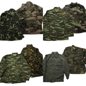  old clothes . set sale field jacket duck pattern MIX euro military 8 pieces set ( men's ) England army France army MS1546 1 jpy start 