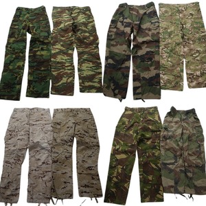  old clothes . set sale field pants duck pattern MIX euro military 8 pieces set ( men's ) France army Greece army army MS1669 1 jpy start 