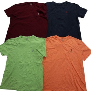 古着卸 まとめ売り ラルフローレン 半袖Tシャツ 16枚セット (メンズ S / ) ブランドロゴ 胸ポケット Vネック プリント MS5761の画像2