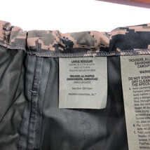 2000年代〜 米軍実物 U.S.AIRFORCE APECS GORETEXパンツ 防水 ミリタリー ABUカモ グリーン (メンズ LARGE REGULAR) 中古 古着 Q4084_画像5