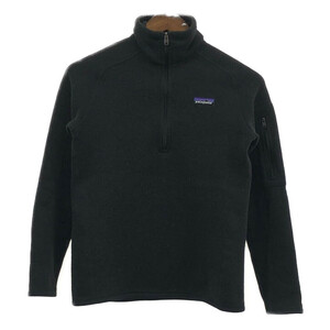 patagonia パタゴニア ベターセーター ハーフジップ フリースジャケット アウトドア ブラック (レディース S) 中古 古着 Q4262