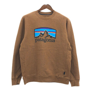 patagonia パタゴニア ロゴ スウェット アウトドア ブラウン (メンズ M) 中古 古着 Q4326