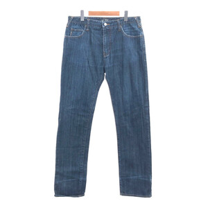 ARMANI JEANS アルマーニ ジーンズ ストレート デニムパンツ ブルー (メンズ W33) 中古 古着 Q4464