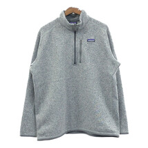 patagonia パタゴニア ハーフジップ ベターセーター フリースジャケット ライトグレー (メンズ 2XL) 中古 古着 Q4538_画像1