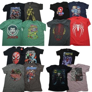 古着卸 まとめ売り マーベル DCコミック 半袖Tシャツ 15枚セット (メンズ ) ヴェノム スパイダーマン ジョーカー MS4738 1円スタート