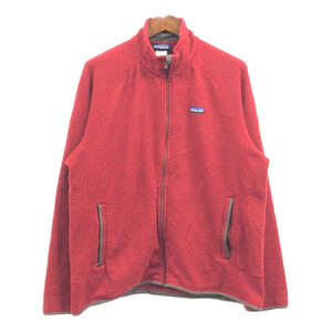 patagonia パタゴニア フルジップ ベターセーター フリースジャケット アウトドア レッド (メンズ XL) 中古 古着 Q4596