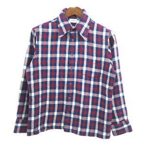 70年代 ENRO Shirt Builders ネルシャツ アメカジ ボックスシルエット チェック マルチカラー (メンズ L) 中古 古着 Q4623