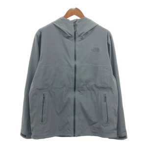 THE NORTH FACE ノースフェイス ソフトシェルジャケット アウトドア ワンポイント グレー (メンズ XL) 中古 古着 Q4640