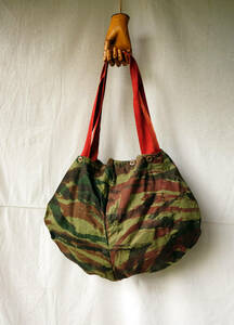 1950's France Vintage Lizard duck tote bag 50s France army Work jacket 