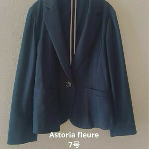 レディース　テーラードジャケット　スーツ　オフィスカジュアル　アストリアフルール　7号 ネイビー Astoria fleure 