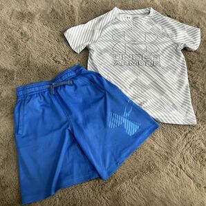 アンダーアーマー 上下セット　YSM 130センチ　トップス　ボトムス 半袖Tシャツ　ショートパンツ　男の子　スポーツ