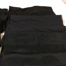 帯揚げ21本まとめ売り　素材色々　黒色　喪服用　着物小物　女性和装　和服　古布_画像8