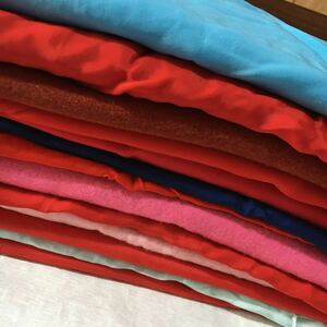  hem ..13 sheets set sale material various woman Japanese clothes color thing plain old cloth remake kimono underwear Japanese clothes 