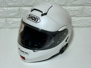 SHOEI／ ショウエイ　NEOTEC　TAICHI　フルフェイスヘルメット　ルミナスホワイト　サイズ L 59cm　バイク　グローブ 　日本製!