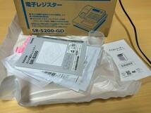 CASIO／ カシオ　電子レジスター　レジスター　SR-S200-GD　AC100V~ 50/60Hz. 0.38A　全まとめセット　動作確認済み!_画像10