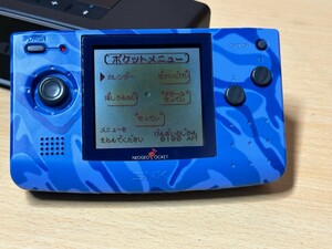 SNK 　ネオポケ　 ネオジオポケット 　NEOGEO Pocket 　ブルー迷彩 　DC3V 0.2W　日本製!